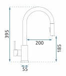 REA - Kuchyňská baterie Fresh Brush Copper REA-B6560