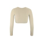 Craft Triko s dlouhým rukávem Collective Rib Cropped T-Shirt Women 1916014-608000 - Běžecký top CRAFT Collective Rib Cropped LS - hnědá Velikost textilu: M-L