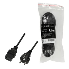 LogiLink CEE7/7 - IEC C19 černá / Napájecí kabel / 1,8 m / 16 A / 250 V (CP152)