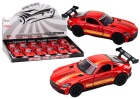 Mamido Sportovní auto 1:32 s figurkou červené s křídlem kovové