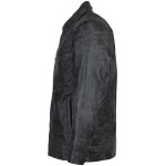 Pánská Kožená Bunda Jasper Grey Cracker Brixton Šedá Velikost: 7XL