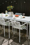 HAY Sedák Terrazza Olive bold stripe 40 × 40 cm, zelená barva, textil
