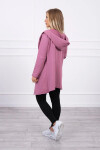 Volná bunda s kapucí 8928 tmavě růžová - Kesi UNI