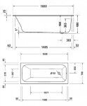 DURAVIT - Qatego Vana 160x70 cm, bílá 700610000000000