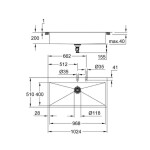 GROHE - Dřezy Dřez K800,102x51 cm, kartáčovaná nerez 31586SD1