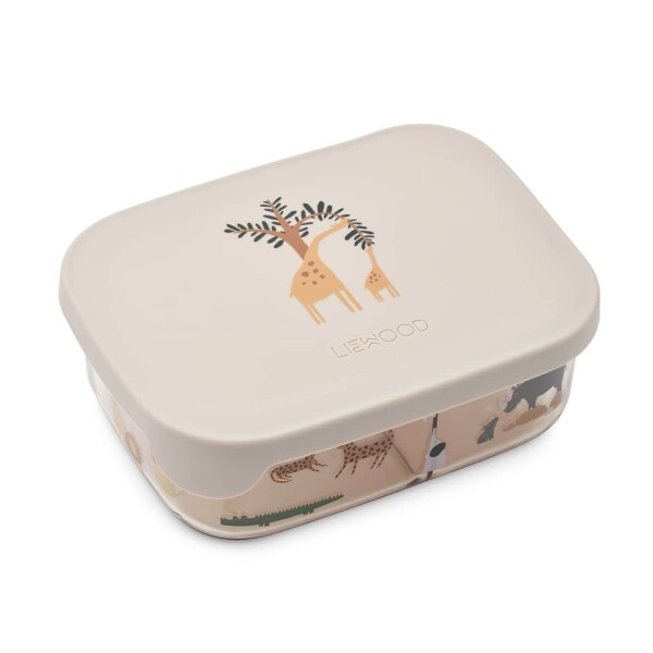 LIEWOOD Svačinový box Arthur Tritan All Together Sandy 900 ml, béžová barva, plast