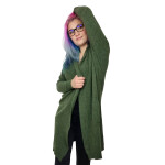 HOSH Dámský kardigan ve střední délce Velikost: UNI, Barva: Vínová