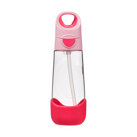 B.box Láhev na pití s brčkem 600 ml - flamingo fizz