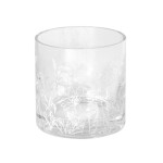 Storefactory Skleněný svícen na čajovou svíčku Blomsteräng 8 cm, čirá barva, sklo