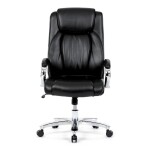 Kancelářské křeslo, houpací mechanismus, černá ekokůže, KA-F1385 BK