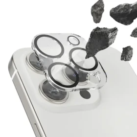 Hama Cam Protect iPhone 14 Pro/14 Pro Max čirá / Ochranné sklo fotoaparátu / 9H / temperované sklo