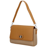 Elegantní dámská koženková kabelka na rameno Ciri, hnědá