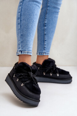 Nízké Sněhové Boty Na Platformě S Kožíškem D.Franklin Černé DFSH370011 41