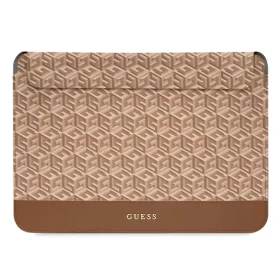 Guess GCube Stripes 16" hnědá / Pouzdro / Notebook do 16" (GUCS16HGCFSEW)