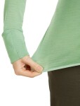 ICEBREAKER Wmns Mer 200 Realfleece Descender LS Zip H, Mint/Seaglass/Cb (vzorek) velikost: S