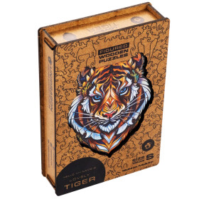 UNIDRAGON dřevěné puzzle TYGR velikost S (19x24cm) - EPEE