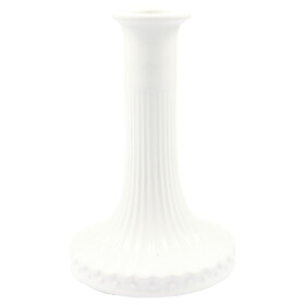 GREEN GATE Keramický svícen Alice White Medium, bílá barva, keramika