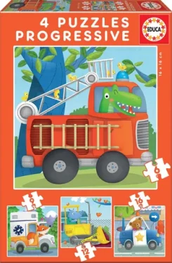 EDUCA Puzzle Zvířecí záchranáři 4v1