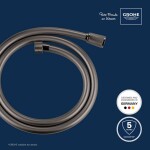 GROHE - Hadice Silverflex sprchová hadice 125 cm, tmavý grafit 28362A00