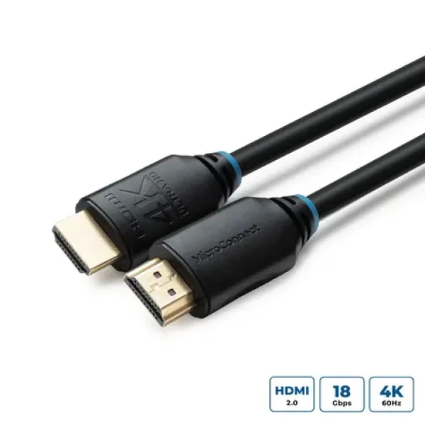 MicroConnect HDMI 4K 1.5m černá / Propojovací kabel / HDMI Typ A – HDMI Typ A / HDR10 (MC-HDM19191.5V2.0)