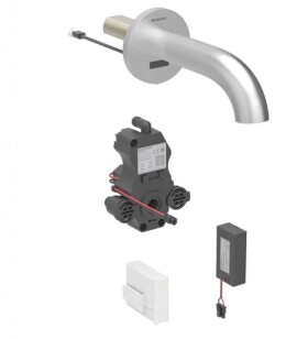 GEBERIT - Piave Elektronický umyvadlový ventil pod omítku, bateriové napájení, easy to clean, kartáčovaná nerez 116.263.SN.1