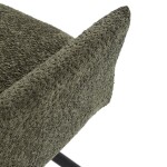 Židle jídelní, zelená látka, černý kov, otočný mechanismus 90°/90° (L/P) - funkce reset