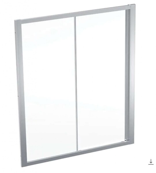 GEBERIT - GEO Sprchové dveře 160x190 cm, stříbrná/čiré sklo 560.183.00.2