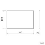Erga Rectangle, obdélníkové zrcadlo 120x80 cm, černý rám, ERG-V01-RECTAGLE-1280-BK