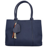 Módní dámská koženková kabelka do ruky Beatis, tmavě modrá