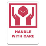 Výstražné etikety 74x105mm, HANDLE WITH CARE