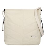 Zajímavá dámská koženková crossbody kabelka Denisa, béžová