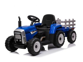 Mamido Elektrický traktor s vlečkou T2 modrý 12V7Ah EVA kola