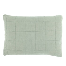 Chic Antique Prošívaný povlak na polštář Aix Vintage Verte 60 × 40 cm, zelená barva, textil