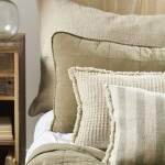 Ib Laursen Prošívaný povlak na polštář Eucalyptus Green 50 × 90 cm, zelená barva, textil