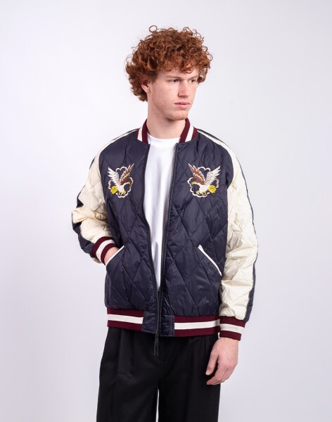 Taion Reversible "Skajan" Down Jacket D.NAVY/OFF×BK/MOCHA M