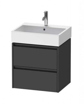 DURAVIT - Ketho.2 Umyvadlová skříňka 55x58x46 cm, 2 zásuvky, grafit mat K25275049490000