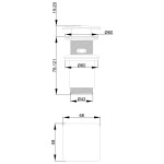 INVENA - Universal, mosazná umyvadlová zátka CLICK-CLACK, hranatá, chrom SC-B1-140-L