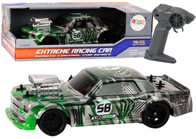 Mamido RC autíčko na dálkové ovládání 1:16 gumová kola drift zelené