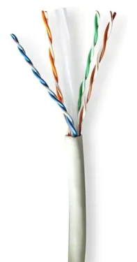 Nedis CAT6a šedá / Síťový kabel / U/UTP / Solid / 305 m / LSZH (CCBG8535GY305S)