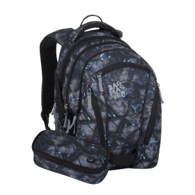 Bagmaster - Studentský set BAG 24 A ŠEDO-MODRÝ (batoh+pouzdro) + gumovací pero Pilot Frixion