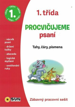 Procvičujeme psaní 1. třída Tahy, čáry, písmena - Zábavný pracovní sešit - Michaela Bečková