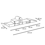 PLUSH NEST PLUSH NEST Hrací sestava 4 prvky světle růžová, prémiový manšestr