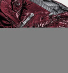 Lesklá prošívaná dámská bunda bordó barvě model 16148189 Kaštan S'WEST