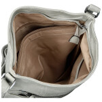 Trendy dámská koženková crossbody kabelka Tomila, světle šedá