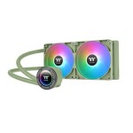 THERMALTAKE TH280 V2 ARGB zelená / AIO vodní chladič CPU / 2x 140 mm / 1800 RPM @ 34.7 dB / 84.32 CFM (CL-W375-PL14MG-A)