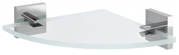 SAPHO - X-SQUARE skleněná police rohová, čtvrtkruhová 200x200, chrom/čiré sklo XQ009-11