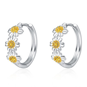 LUNICA Stříbrné náušnice KVÍTKY 0684