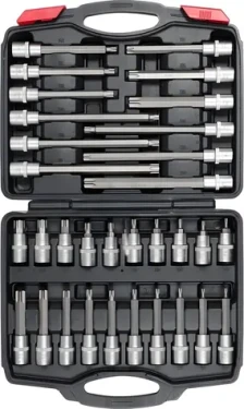YATO Sada nástrčných hlavic Torx 1/2" / Sada bitů / T20-T70 / 32 ks (YT-77541)