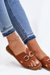 Dámské Plné Sandály S Dekorativním Detalem Hnědé Amiresna 39