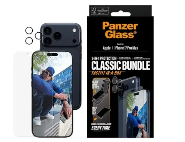PanzerGlass Screen Protector iPhone 17 Pro Max 2in1 (Classic Fit+Hoops) (5715685027482)